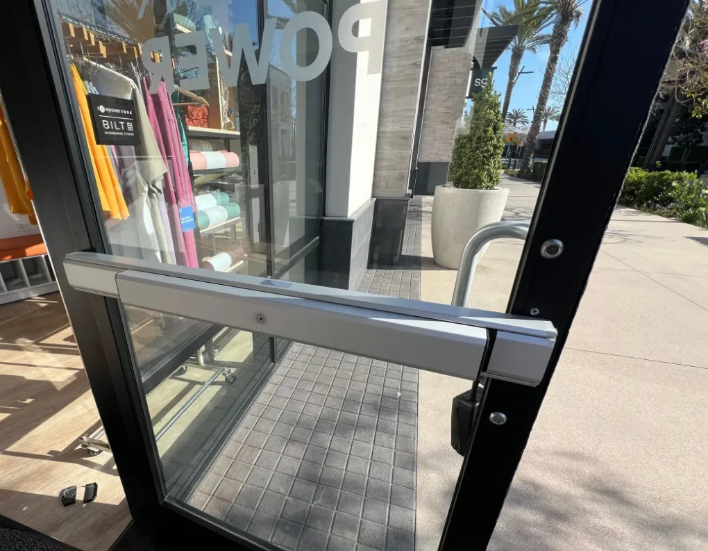Storefront lock installation
