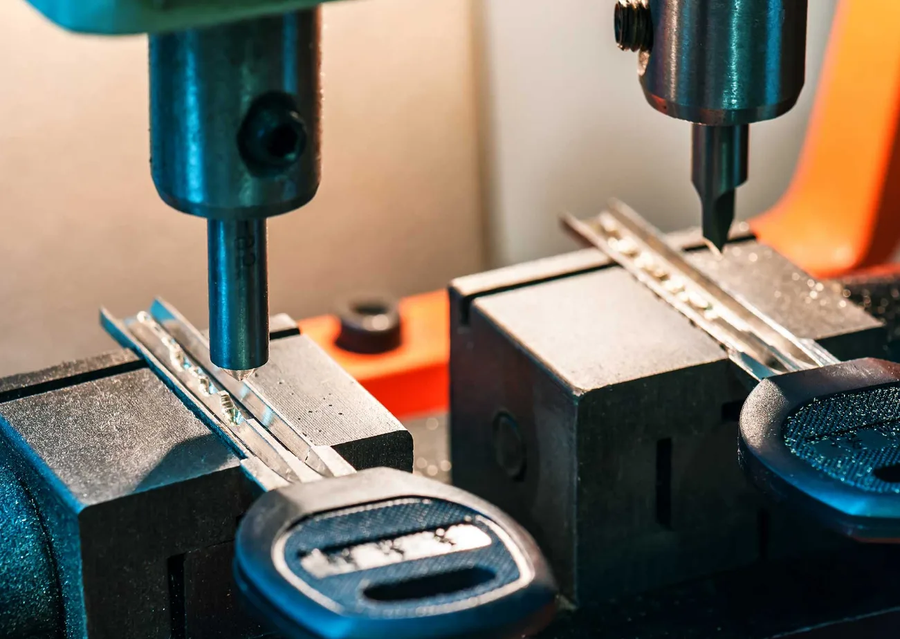 Outboard motor key cutting