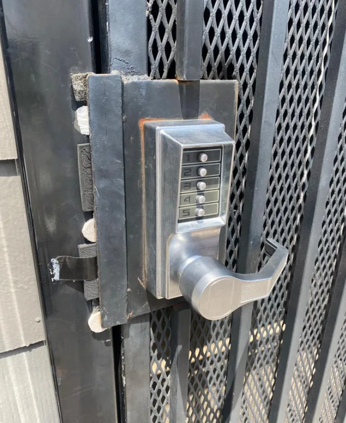 Combination shed lock for convenient access